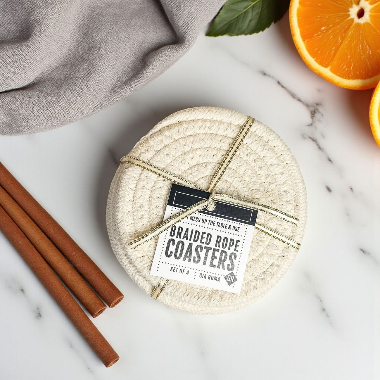 Seasonal shopping braided rope coasters fall gift bundle
fall kitchen decor braided rope coasters neutral tones
Thanksgiving table decor coaster set handmade and rustic